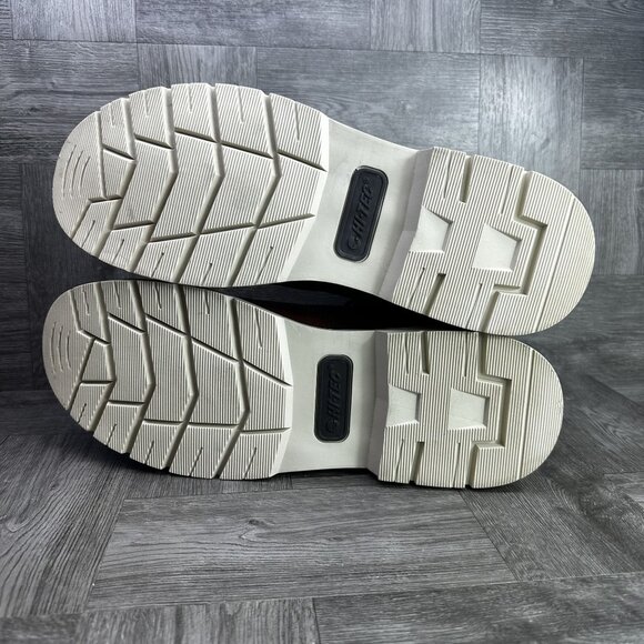 Hi-TEC Men's size 13 Gauge 6 ST Waterproof Work Steel Toe Boots Brown Leather - Picture 7 of 8